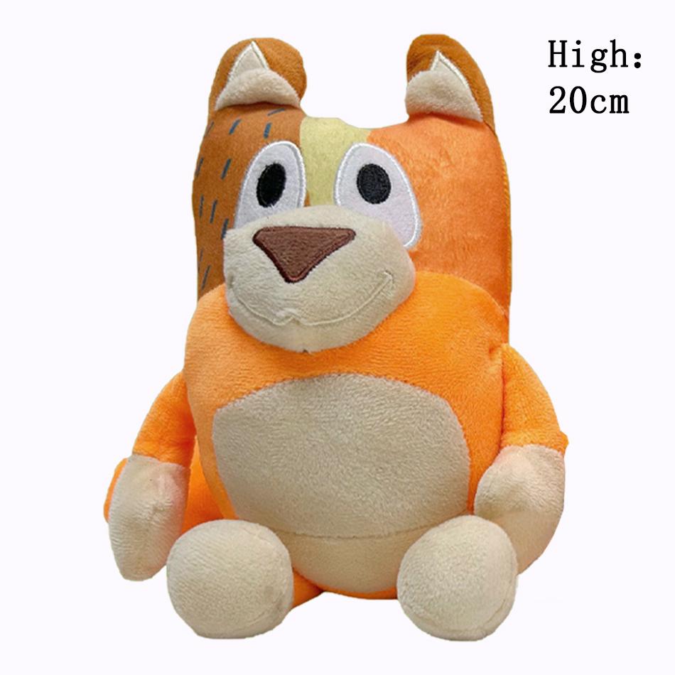 HOT 20cm Bluey Dog Bingo Family Plush Toy Cartoon Dog Soft Stuffed Animals Dolls Birthday Christmas Gifts Family Blue-Y Bingo