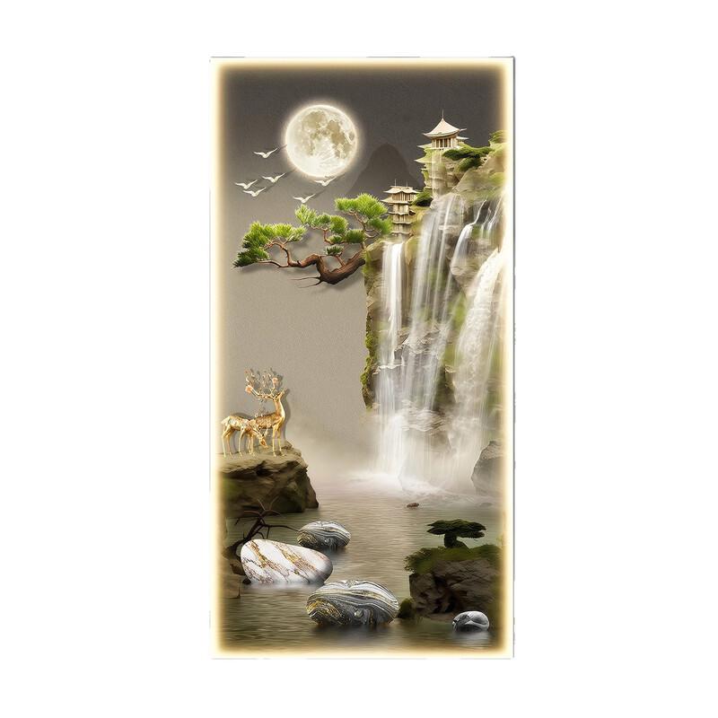 Новое китайское пейзажное хрустальное фарфоровое настенное искусство