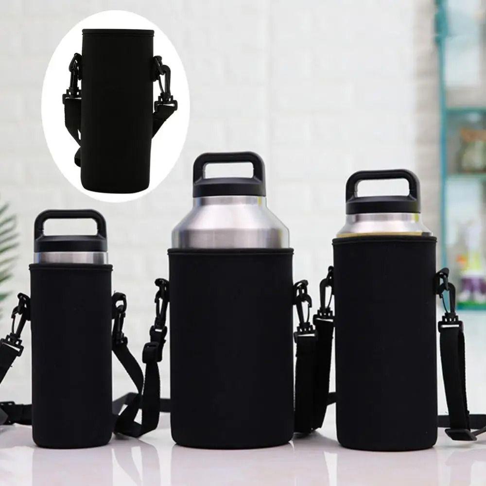 Black Sport Cup Covers Bag 18/36/64oz Water Bottle Carrier Mug Bottle Case Water Bottle