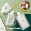1-10 шт. Дорожный портативный размер Многоразовый пустой пакет с дозатором Стоячий пакет с носиком Многоразовые сжимаемые пакеты для крема для лица Герметичные