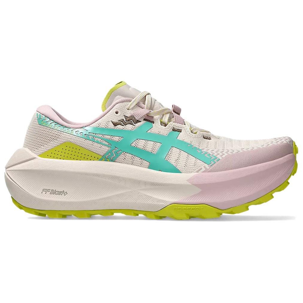 Asics Trabuco Max 5 Удобные Мягкие Кроссовки для Трейлраннинга Женские Бежево-Зелено-Желтые 1012B937-250