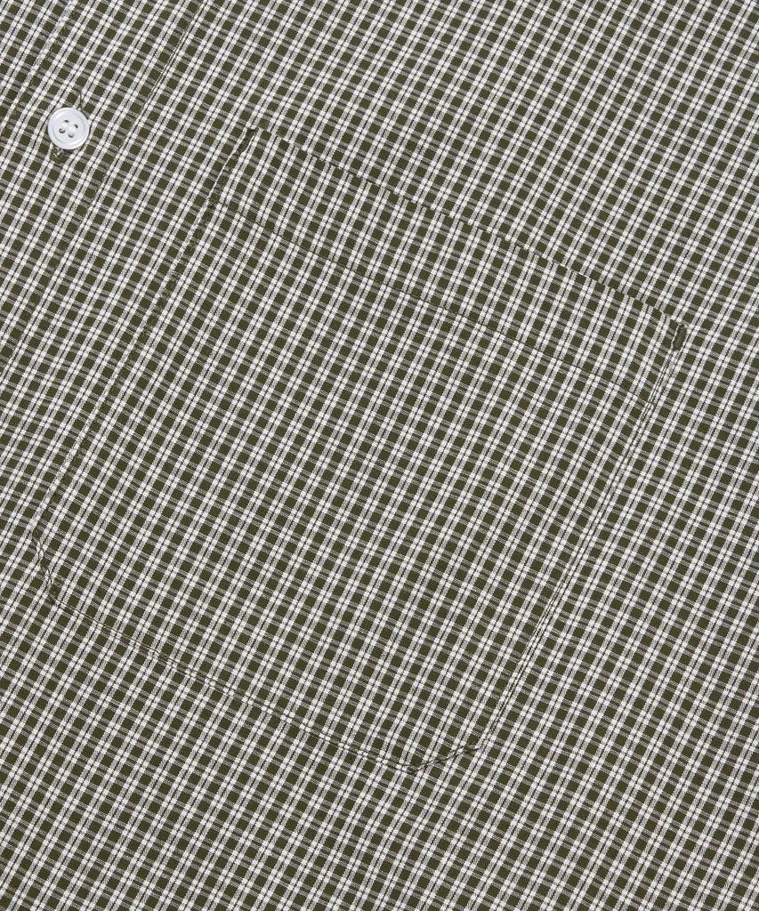 AGOD Crop Half Check Shirt [Khaki]