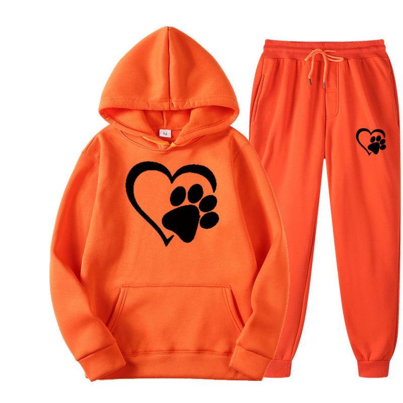 Европейские и американские модные мужские и женские комплекты с капюшоном с принтом, осенние и зимние пуловеры с капюшоном, спортивные комплекты, повседневная спортивная одежда для бега