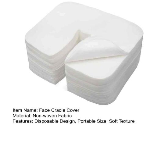 100Pcs Face Cradle Cover Disposable Massage Headrest Non-woven Cover Soft Portable Massage