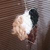 Ручная работа из альпаки Птичье гнездо Сердце Пополняемое Форма сердца Зимний приют для птиц на дереве Устойчивый к погоде Подвесной