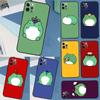 Милый забавный чехол-лягушка для iPhone 17 Air 16 15 14 13 11 12 Pro Max 13 mini XR 15 16 Plus 16e Задняя крышка