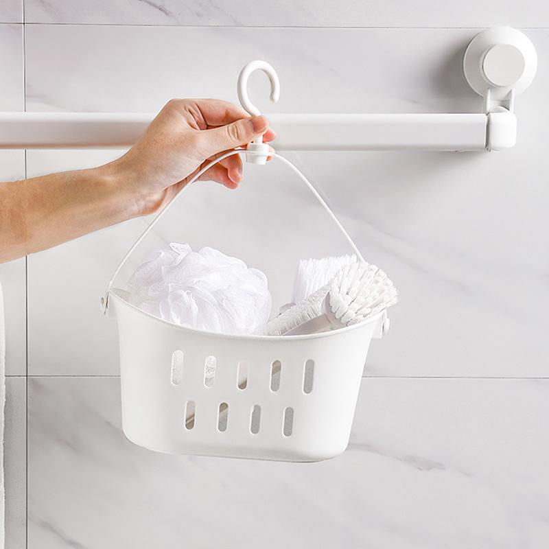 Подвесная корзина для слива в ванную с крючком для душа, держатель для раковины, кухонная корзина-органайзер для мелочей