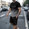 Men's Short-sleeved T-shirt And Shorts Set Daily Outdoor Beach Shorts Street Urban Fashion T-shirt Summer Men's Set 3D Print