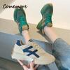 Comemore Luxury Platform Shoes New Leisure Anti-slip Green Running Fashion Designer Shoe Sports Leather Womens Sneakers 40