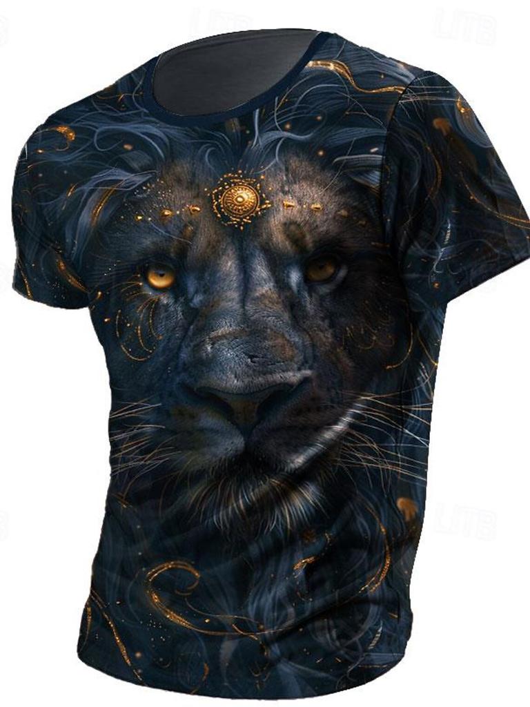 Flame Animal модная мужская футболка с 3D принтом футболка для уличного спорта уличная футболка черная рубашка с круглым вырезом летняя весенняя одежда одежда