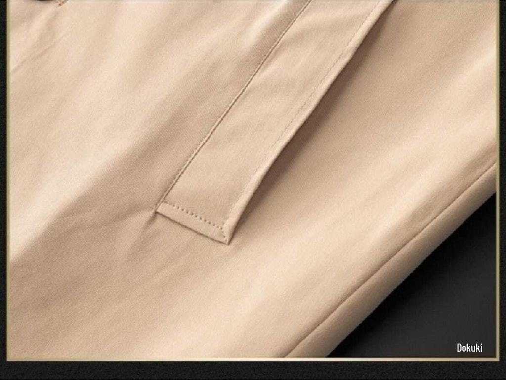 Мужской ветрозащитный плащ средней длины с лацканами: Легкая повседневная куртка свободного кроя для весны и осени