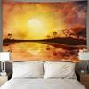 Красивый гобелен с закатом, большая волна, пляж, синее море, настенный гобелен, настенная подушка, домашний фон, одеяло, декор