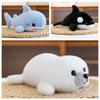 Fluffy Simulation Stuffered Whale Doll Soft Marine Animal Stuffed Doll  Home Decor