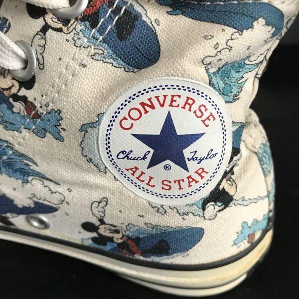 Disney × Converse Микки Кроссовки Хай-топ Белый Голубой 23.0см(ИСПОЛЬЗОВАЛ)