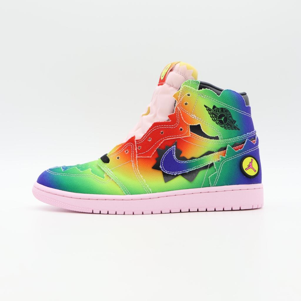 DC3481-900 Nike Air Jordan 1 Retro OG High J Balvin Радужный Розовый Тай-дай (Мужской)