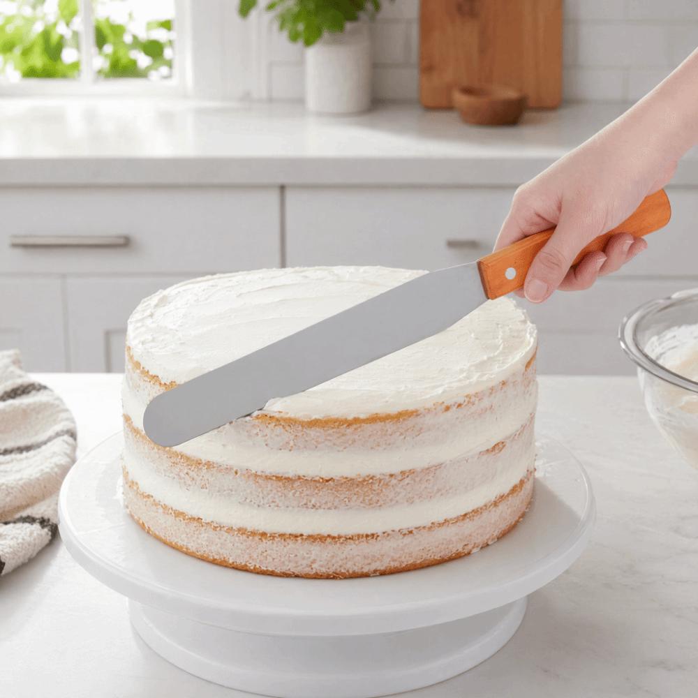 Straight Blade Cake Icing Spatula Stainless Steel Bread Cream Scraper Baking Pastry