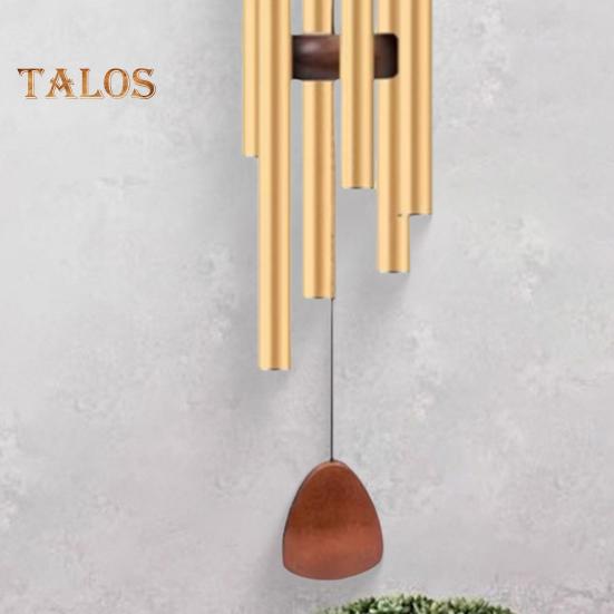 Ретро-музыка с 6 алюминиевыми трубками S-образный крючок натуральная успокаивающая мелодия винтажный садовый патио уличный подвесной колокольчик украшение