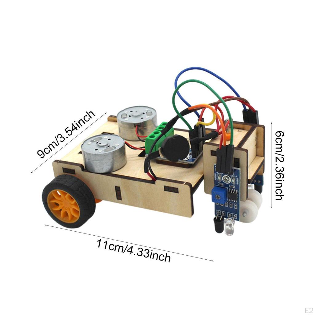 DIY Line Tracking Robot Car Kit Educational Toy for Teenagers 11x9x6cm with Instruction Intelligent