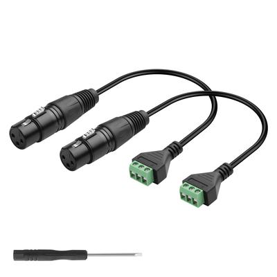 CERRXIAN Адаптер XLR на Разъем Кабель XLR для KTV Студии 33 см 2 шт. 3-контактные 3-контактные Микрофоны, Микшеры, Динамики, Гитары, Оборудование, Запись и т. д.