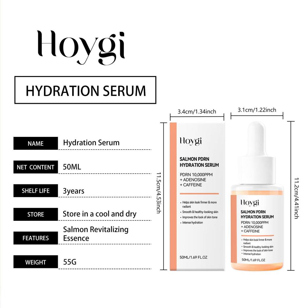 Salmon Facial Essence - Moisturizing & Brightening Face Serum - Hydrating & Soothing Formula for Clean