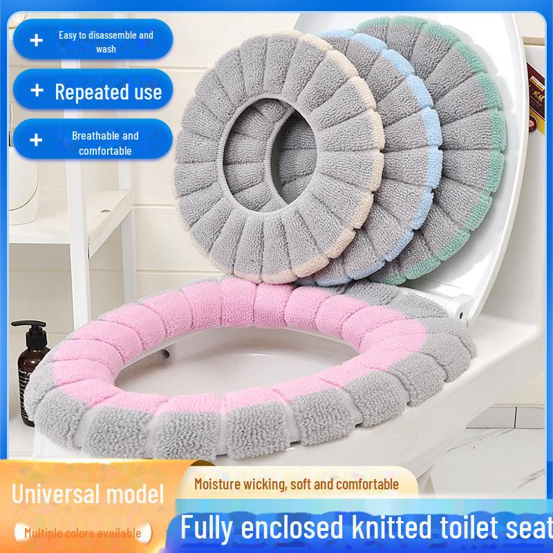 Коврик для сиденья унитаза O-образной формы с ручкой, устойчивый к грязи