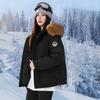 Women's Autumn and Winter Coat Hooded Fur Collar Thickened Loose Windproof Short Women's Jacket