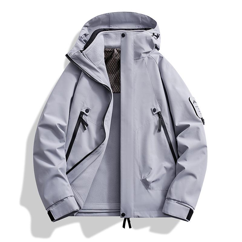 Новая куртка осень-зима три в одном для мужчин и женщин, для пар, для альпинизма на открытом воздухе, флисовая куртка, комплект из двух предметов