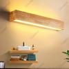 Modern Led Wood Wall Sconce Lights for Bathroom Hotel Background Decoration Lamp Wooden Lighting Fixtures Mirror Nordic Home
