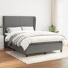 VidaXL Divan Bed with Mattress Dark Grey 140x190cm Fabric - Model 3127798
