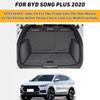 Водонепроницаемый коврик в багажник с высокими бортами для BYD Song Plus 2020, аксессуары для интерьера, грязезащитный, прочный, кожаный ковер, защитная накладка