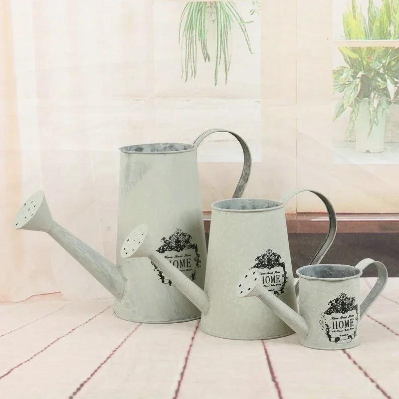 Винтажное жестяное ведро Кованые железные ведра для цветов Ваза для сухих цветов Железные ведра Цветочный горшок Цветочные ведра Цветочный горшок для композиций