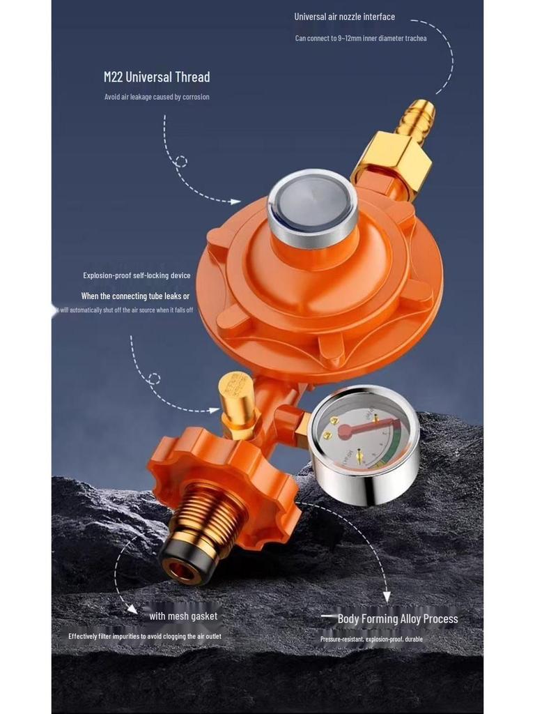 Универсальный газовый регулятор низкого давления с самозапирающимся клапаном для бытового и коммерческого использования