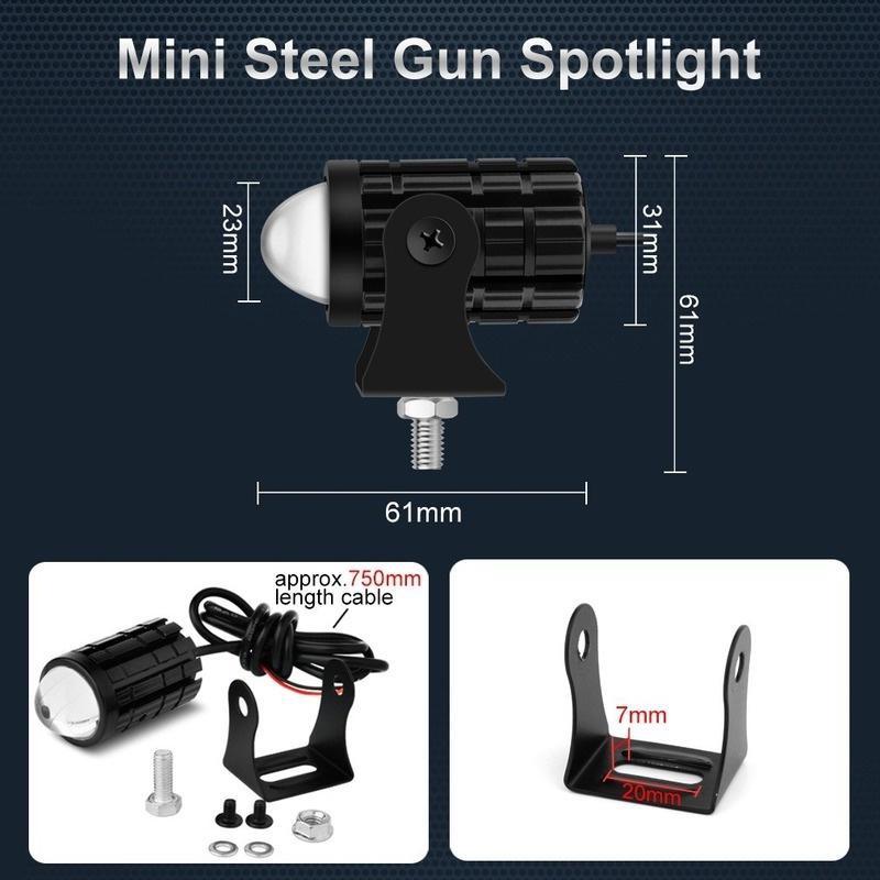 2 шт. двухцветный автомобильный противотуманный фонарь, универсальный светодиодный фара для мотоцикла, прожектор, мини-линза проектора, вспомогательный