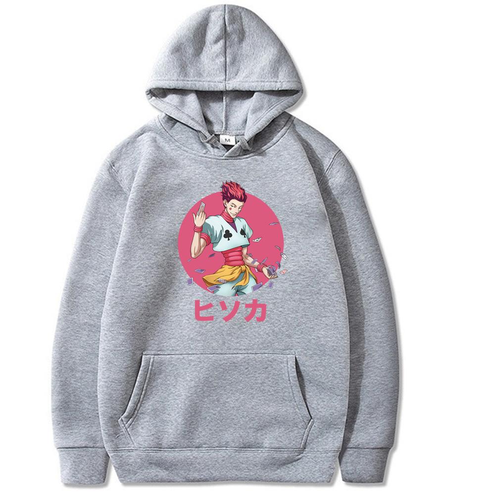 Японская анимация HUNTER Мужская толстовка Осенний свитшот Мужской Женский Модный дизайн Пуловер Мужские флисовые худи