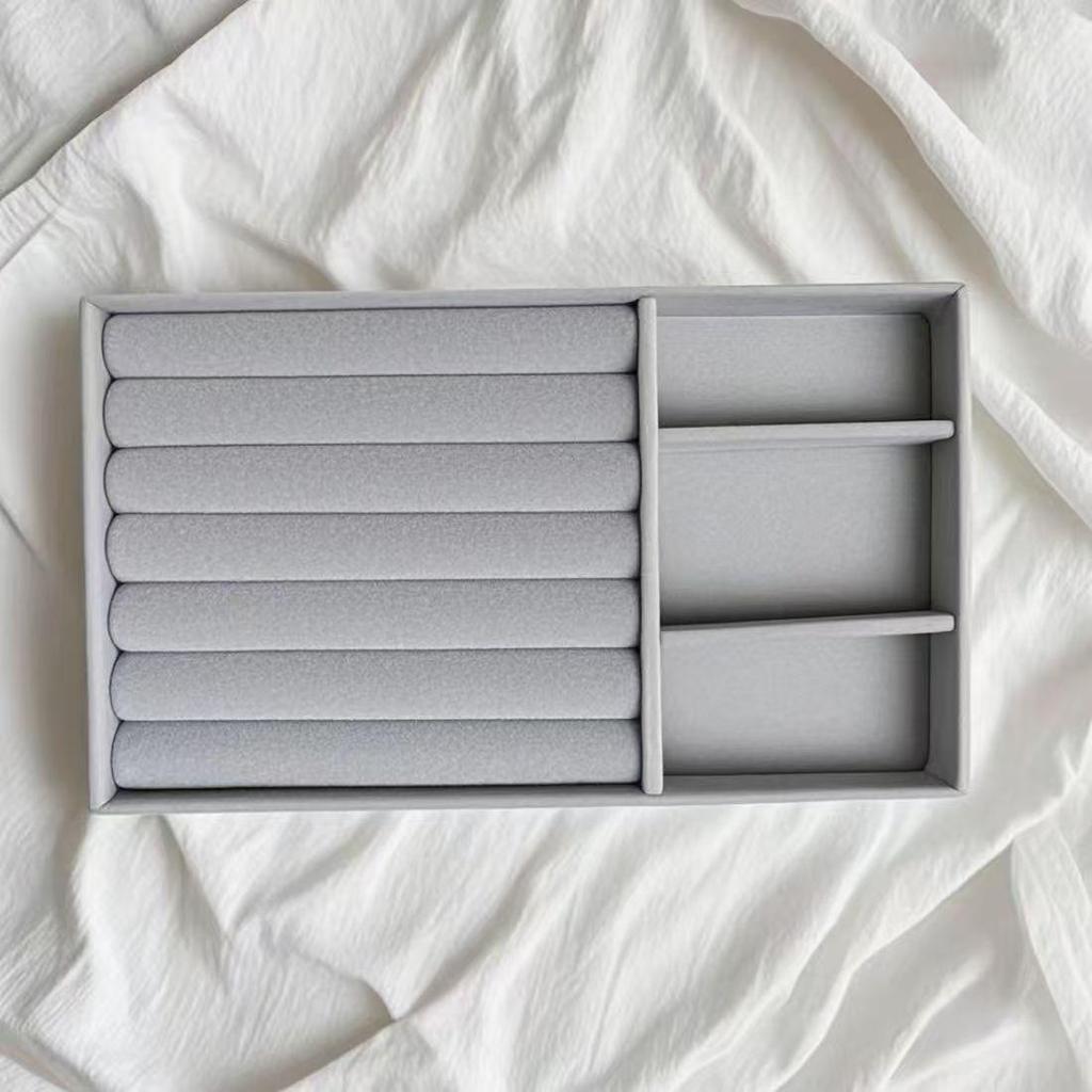 Бархатный лоток для хранения ювелирных изделий, браслетов и аксессуаров - Дизайн «Ледяной цветок»