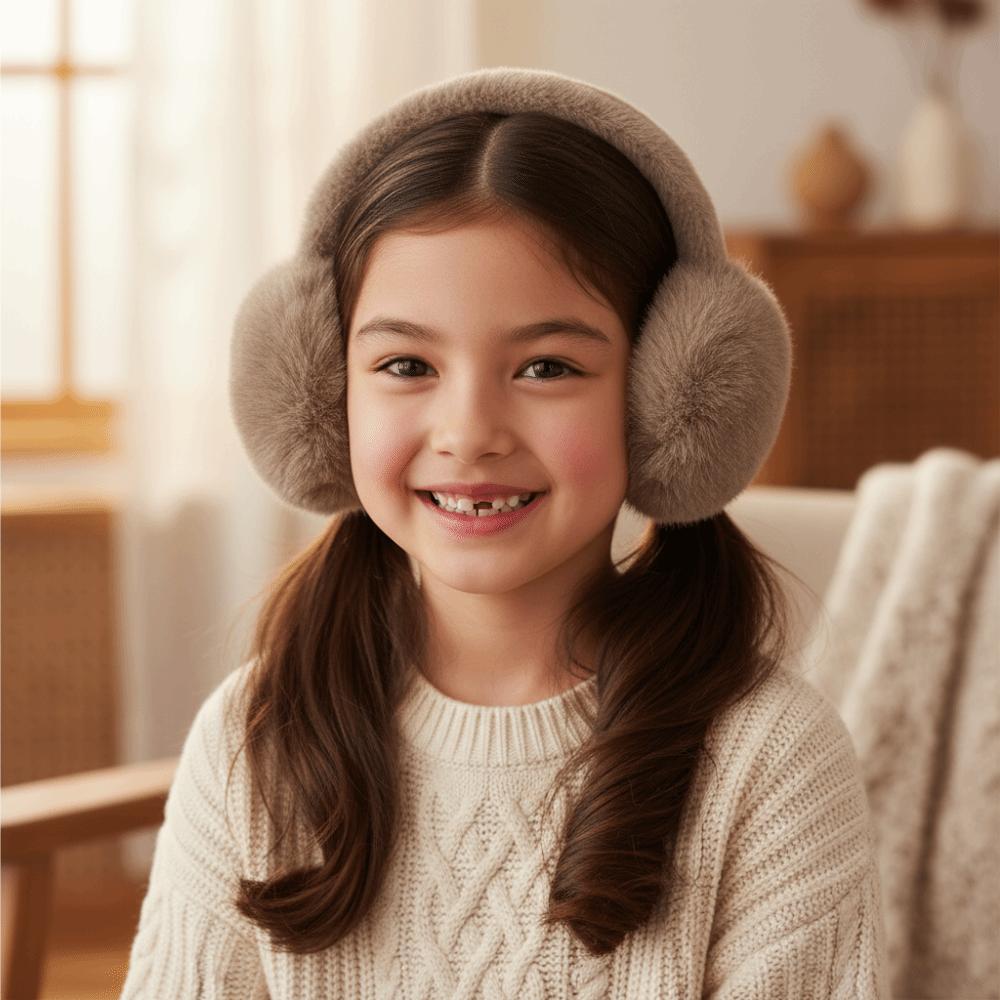 Windproof Foldable Ear Cover Thicken Children's Ear Warmers Fashion Winter Plush Earmuffs  Outdoor