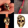 Brass Paracord Charm Spider Skull Design Durable Keychain For Outdoor Fashion Accessory