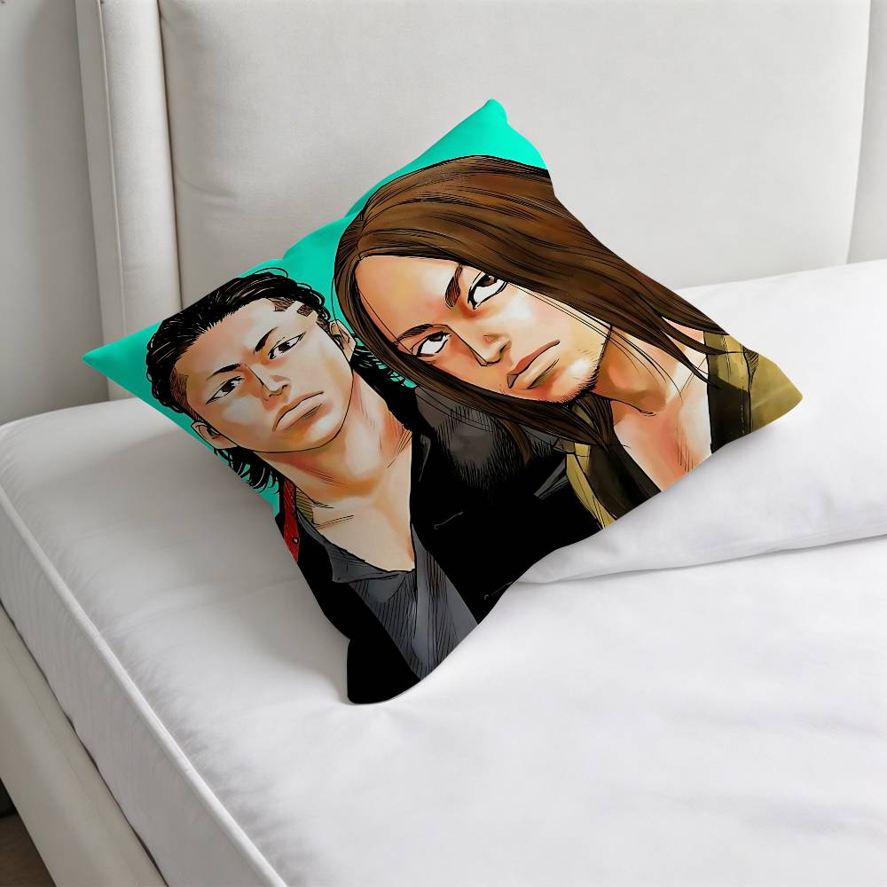WWorst CCrows Zero Comics Fashion Square Pillow Case Durable Throw Pillow Cover for Sofa Couch Chair