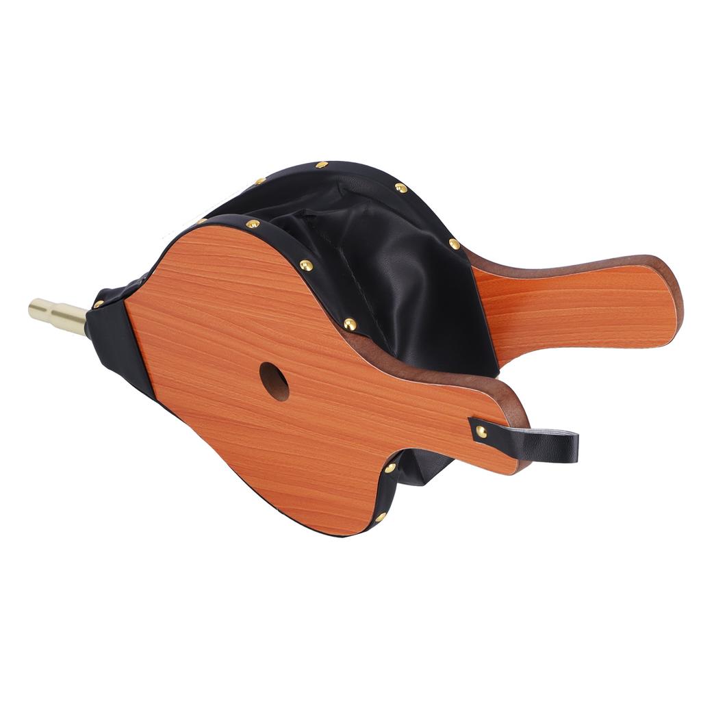 Wood Fireplace Bellows Large Wood Air Blower Cast Nozzle with Hanging Strap for Outdoor Camping BBQ