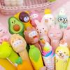 Cute Cartoon Fruit Animal Decompression Gel Pen Creative Fun Kid Soft Elastic Pinch Pen Student Stationery School Supplies