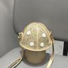 2025 Luxury Fashion Designer Women Mushroom Shaped Rhinestone Clutch Femme Crystal Crossbody Shoulder Bag Funny Shiitake Handbag