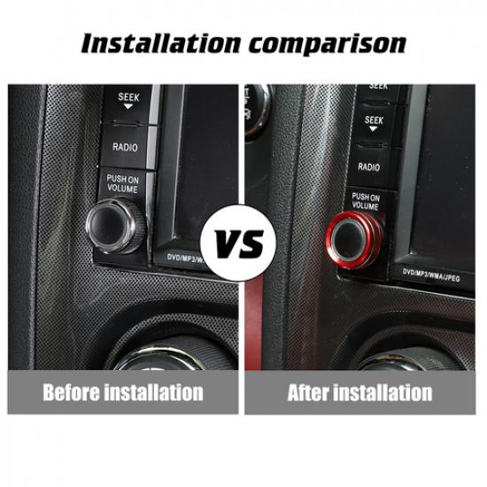 Center Console  GPS Navigation Switch Knob Cover Ring for Dodge Challenger 09-14