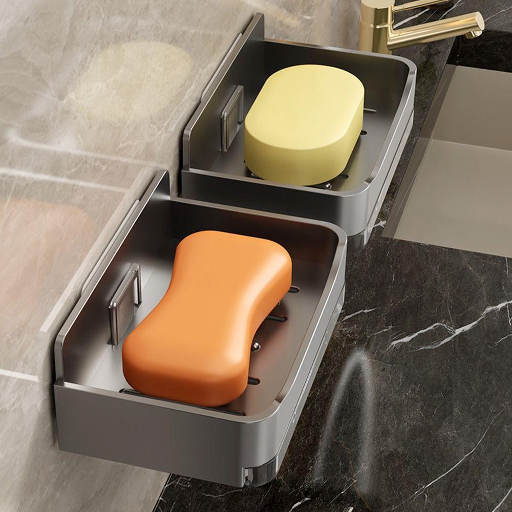 Дренируемая коробка для мыла, настенный контейнер для мыла, поднос, мыльница, органайзер для ванной комнаты, кухонной раковины