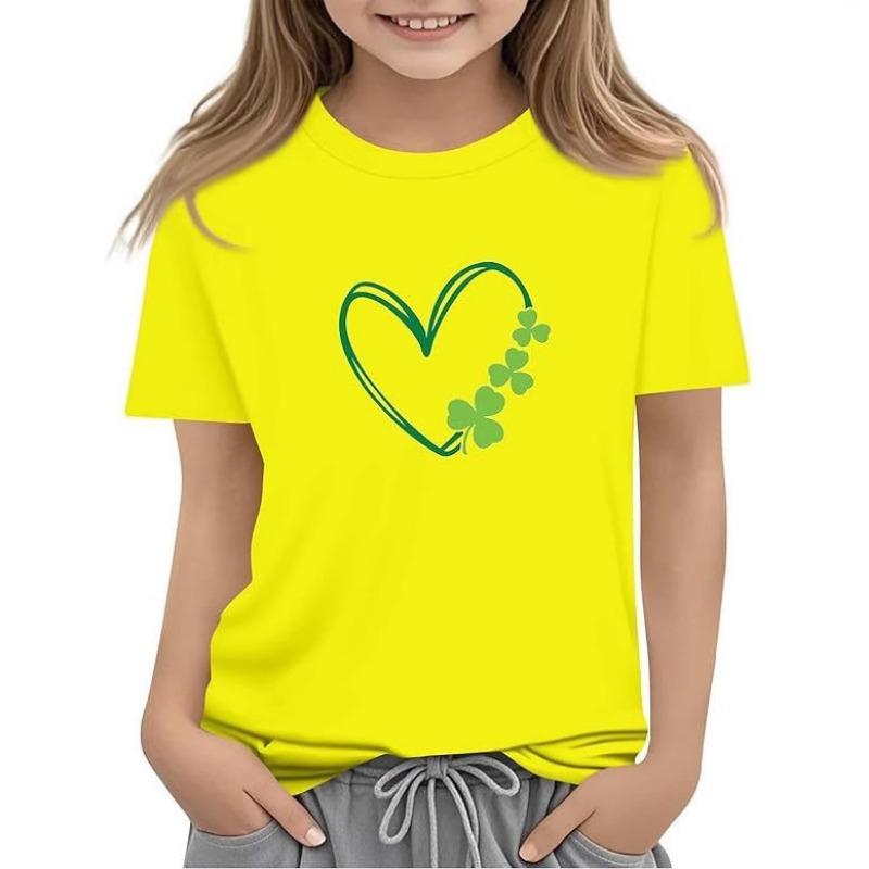 Детская футболка Детская свободная удобная дышащая милая повседневная футболка с рисунком кленового листа с короткими рукавами и круглым вырезом