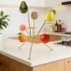 Разборная металлическая скульптурная подставка для фруктов, центральный элемент для кухонного стола, радиальный дизайн, креативная стойка для демонстрации свежих фруктов, тортов, декора