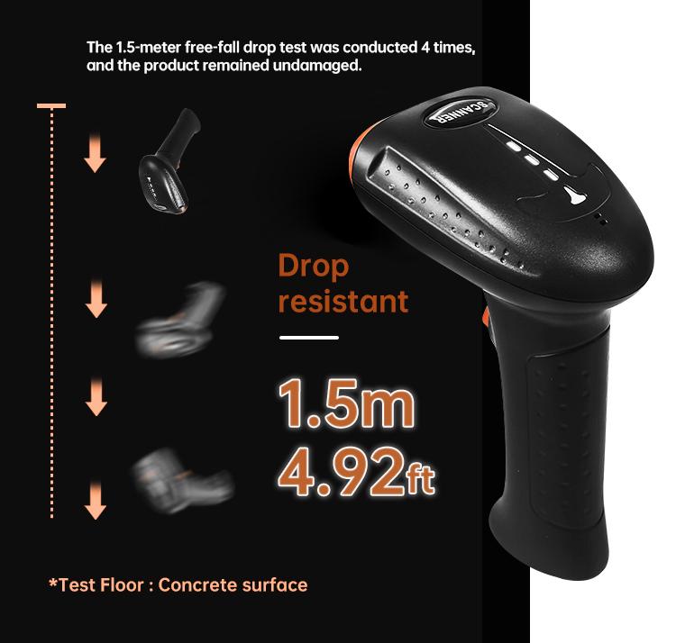 A13 Global Logistics Handheld Barcode Scanner Wireless Heavy Duty 1D 2D QR Reader for Shipping Port Express Delivery