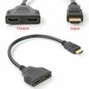 Сплиттер HDMI 1080P HD 1 вход 2 выхода Адаптер «папа-мама» для ноутбука, ТВ-бокса, монитора, HDTV, совместимое устройство с двухпортовым кабелем