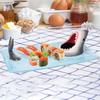 Tableware 3D Shark Ceramic Plate Independent Sauce Area Large Capacity Dumpling Plate Ceramic Japanese Style Food Platter Gift