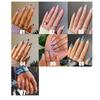 24pcs/Box Women Fashion Full Cover Artificial Wearable Almond False Nails Fake Nails Nail Tips