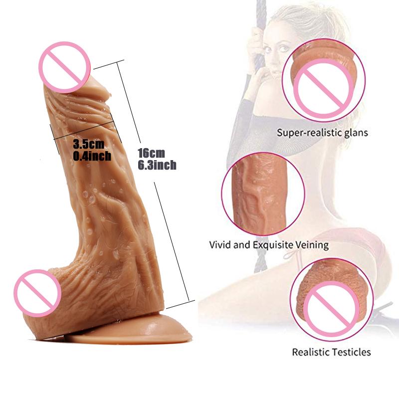 Реалистичный дилдо для женщин Товары для взрослых Пенис на присоске Реалистичный мягкий пенис для взрослых секс-игрушка